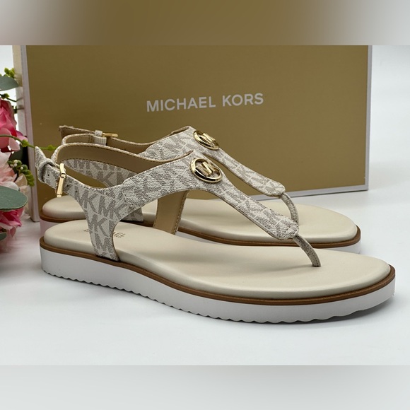 Michael Kors Vanilla Thong Sandals NIB - Picture 5 of 13